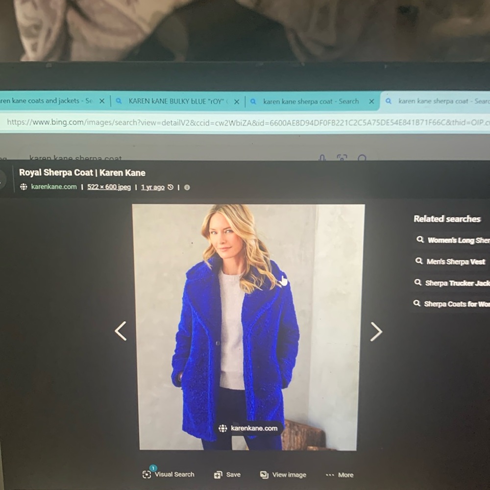 Karen Kane Blue Teddy Jacket Cozy and Stylish